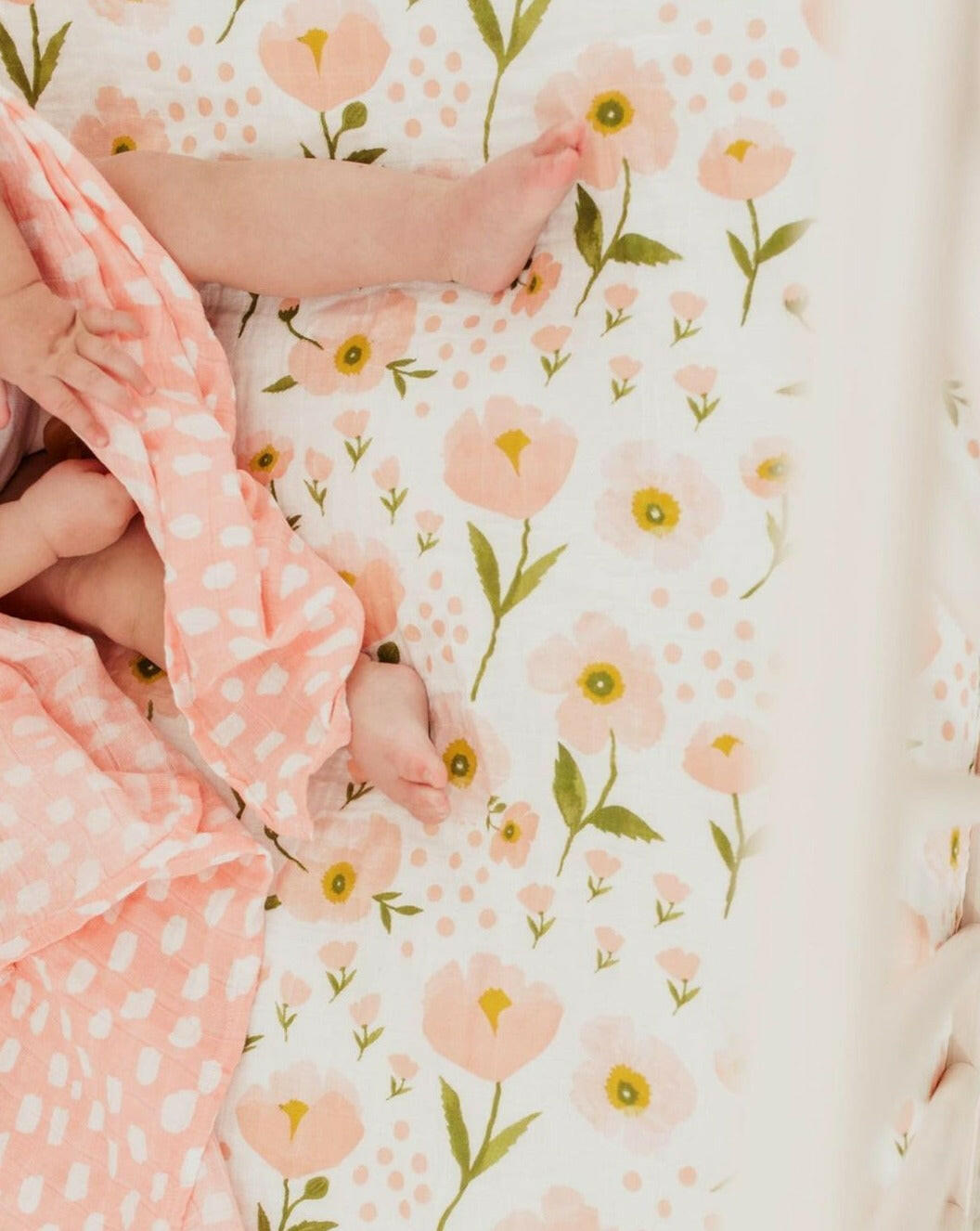 Blush Bloom Crib Sheet Baby Essentials Clementine Kids