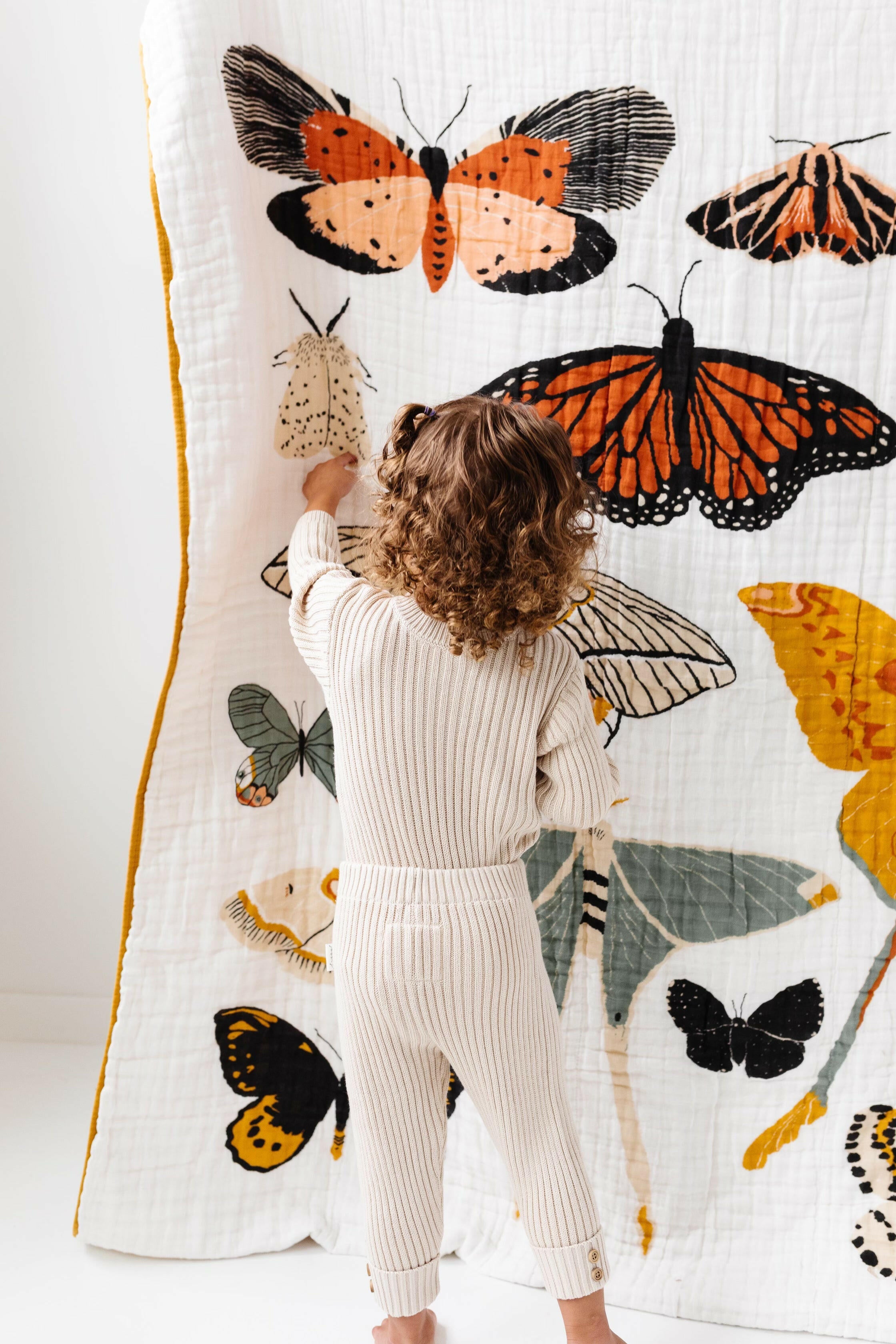 Large Butterfly Collector Throw Blanket Quilts Clementine Kids
