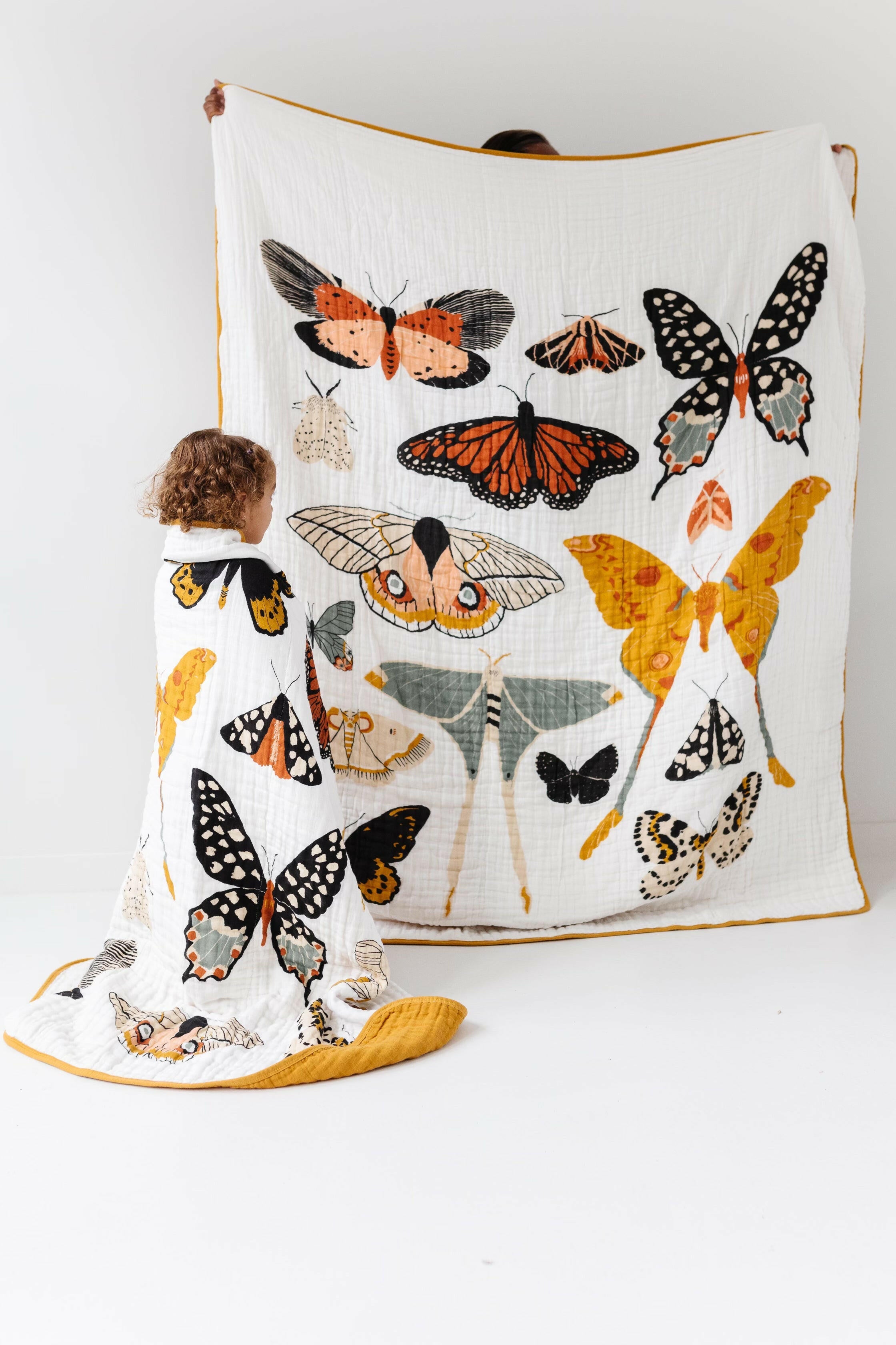 Large Butterfly Collector Throw Blanket Quilts Clementine Kids