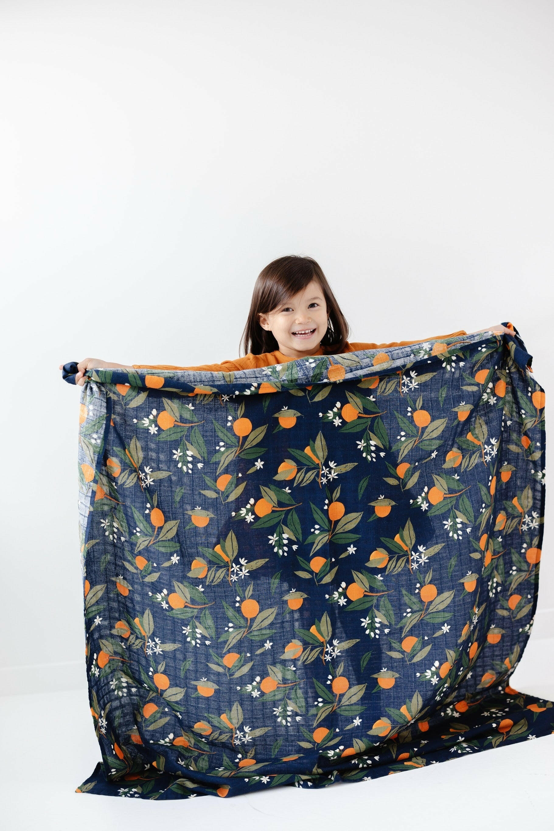 Orange Blossom Swaddle Swaddles Clementine Kids