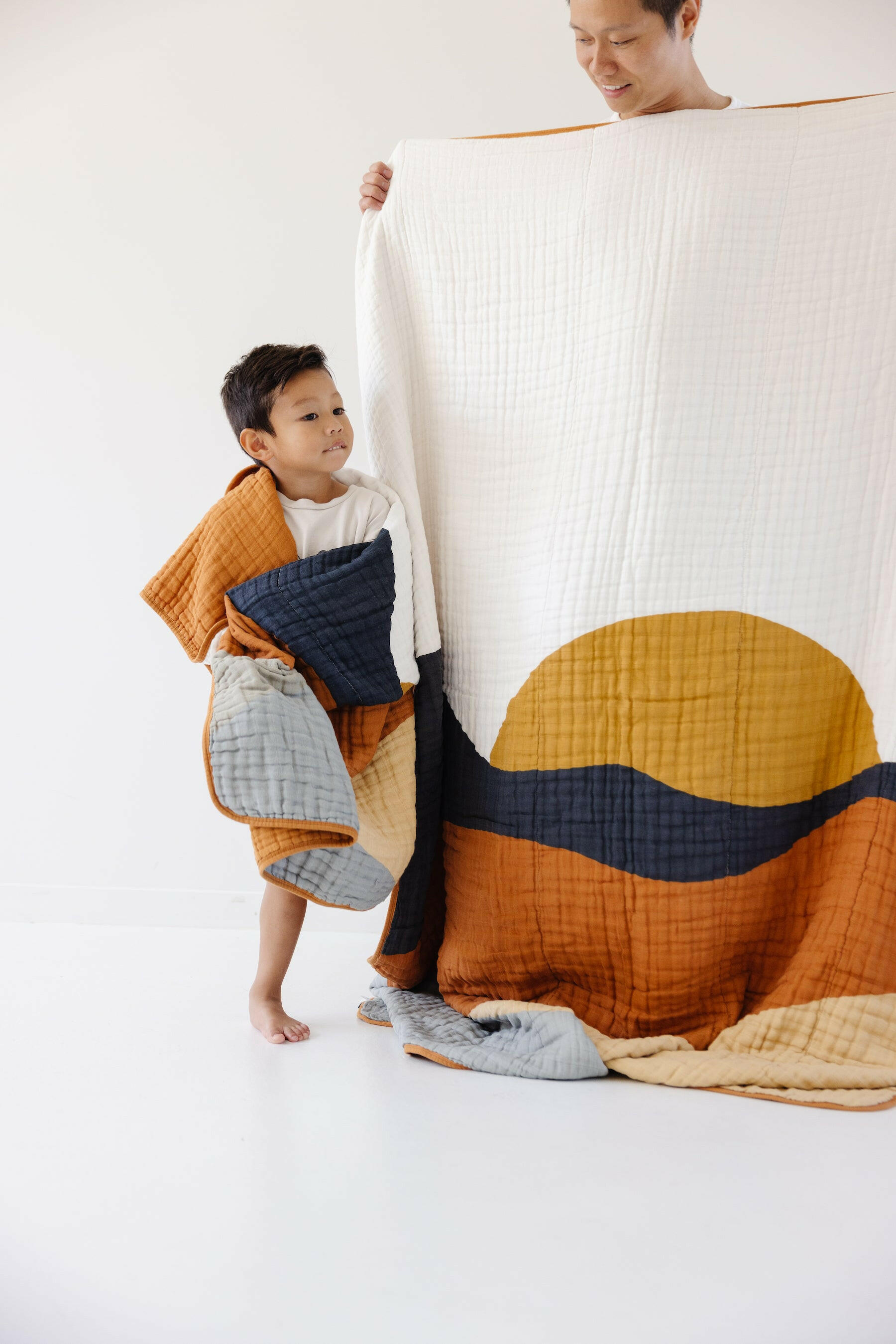 Large Sunset Throw Blanket Quilts Clementine Kids