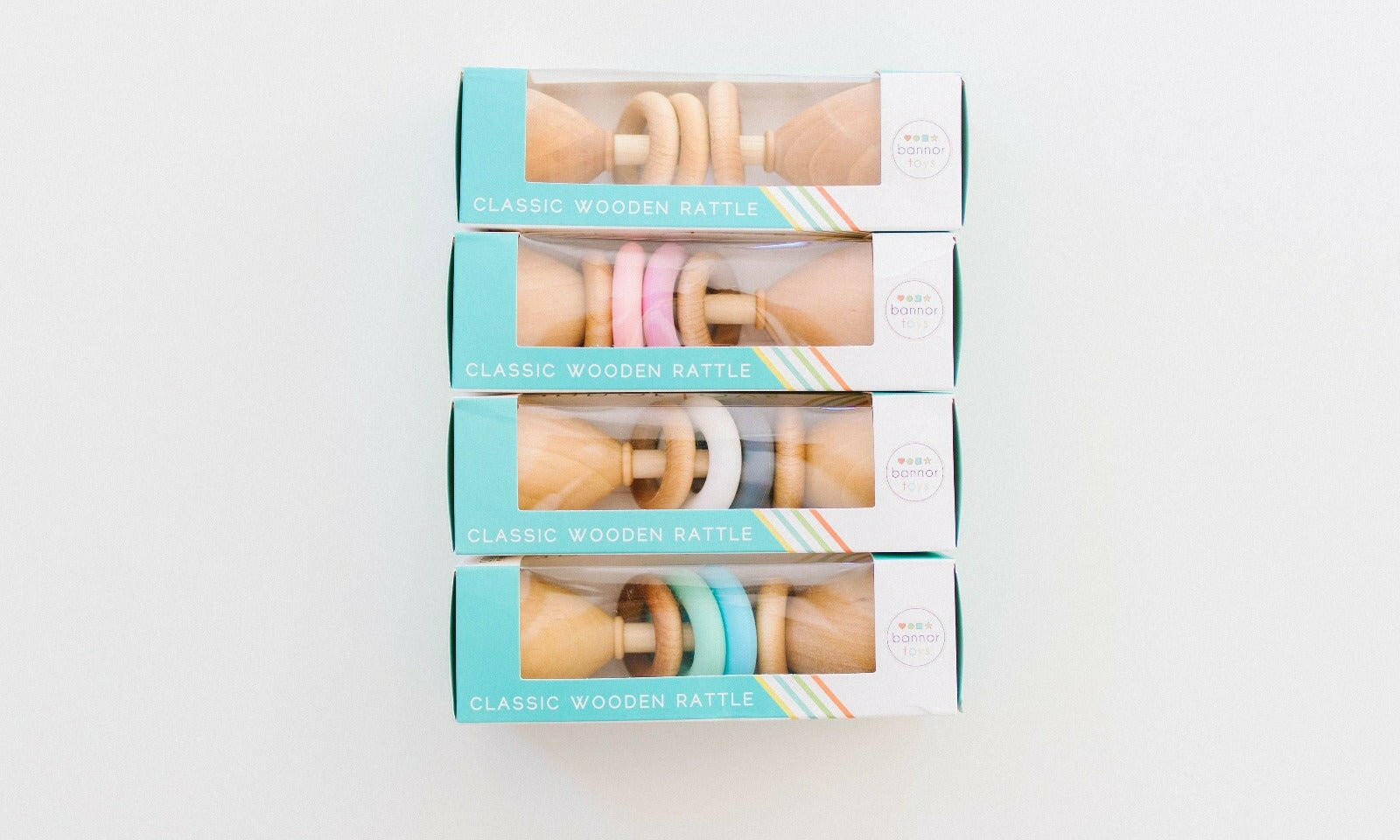 Color Block Classic Baby Rattle Rattles Bannor Toys