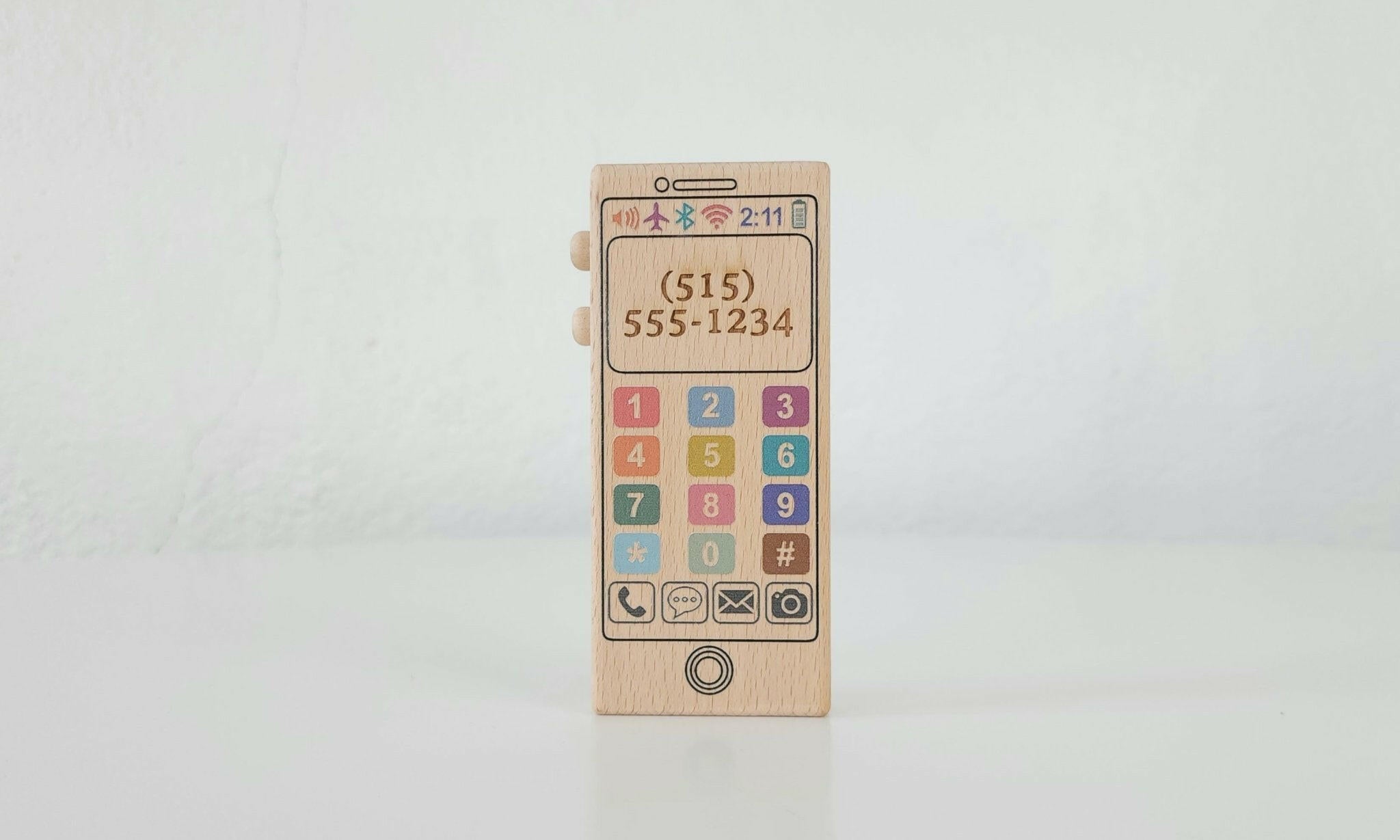 Colorful Wooden Toy Phone Wooden Toy Bannor Toys