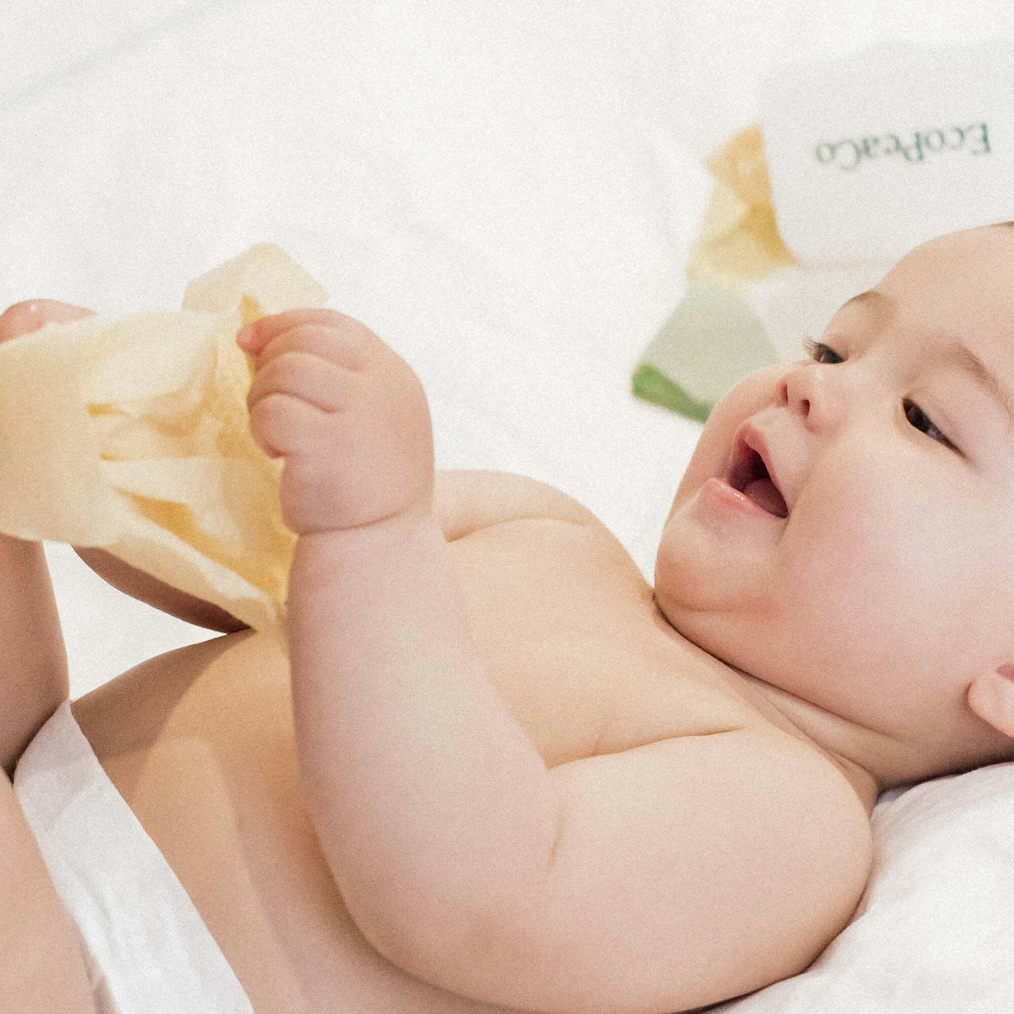 Box of Unbleached Bamboo Wipes Wipes Eco Pea Co.