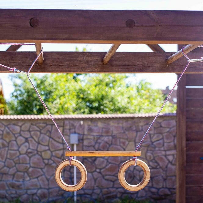 Trapeze swing bar with rings Single Swing Goodevas