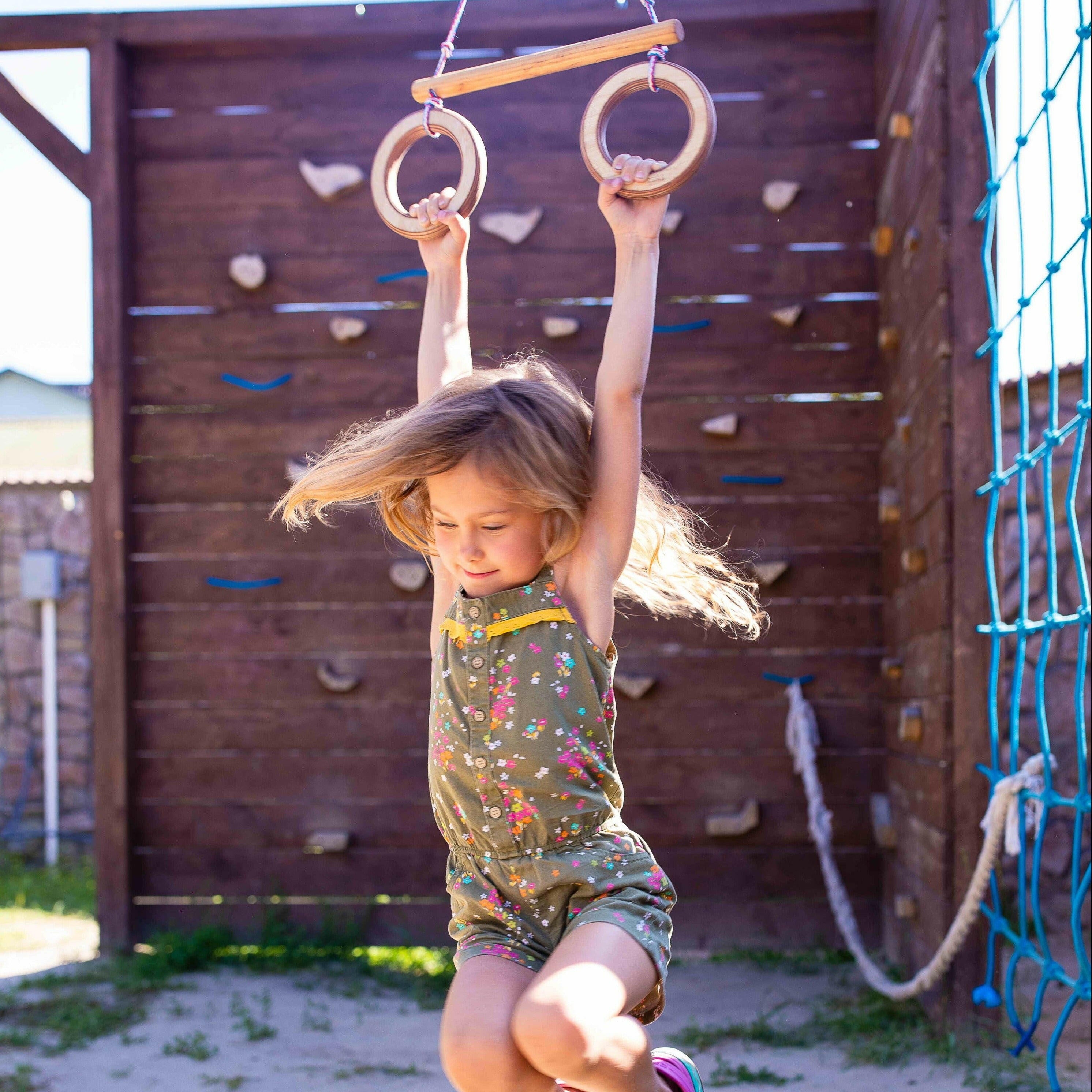 3in1 Swings Set: Rope ladder + Disc Swing + Trapeze bar with rings 3in1 Swing Set Goodevas