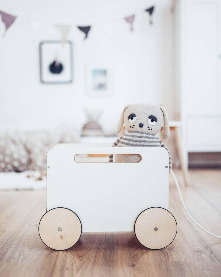 Toy Chest on Wheels - White Toy Storage Ooh Noo