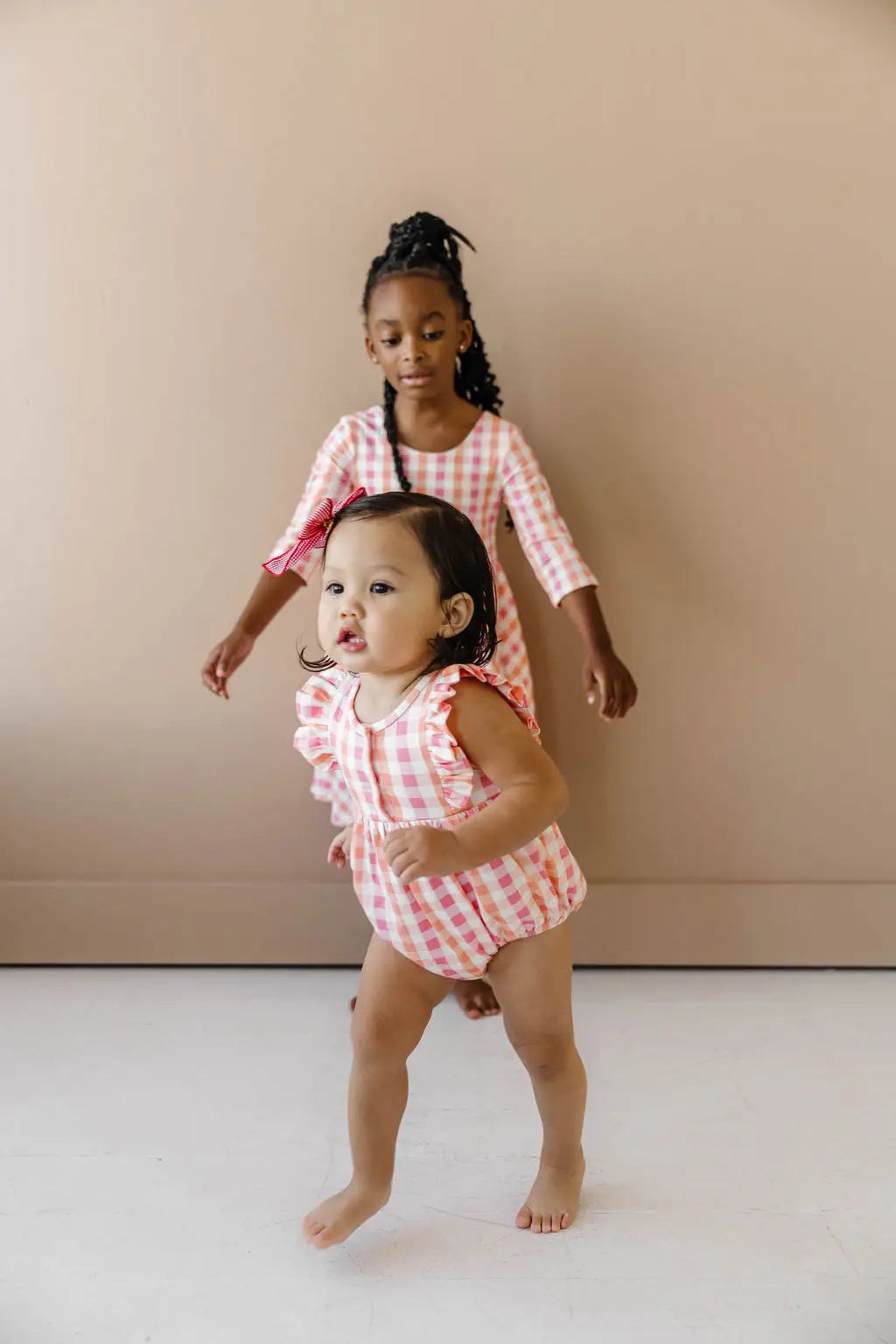 Betsy Romper in Bright Gingham Ollie Jay