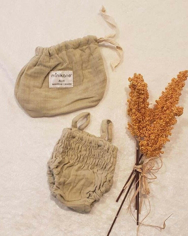 Doll Romper Clothing in Pistachio Doll Clothing Minikane