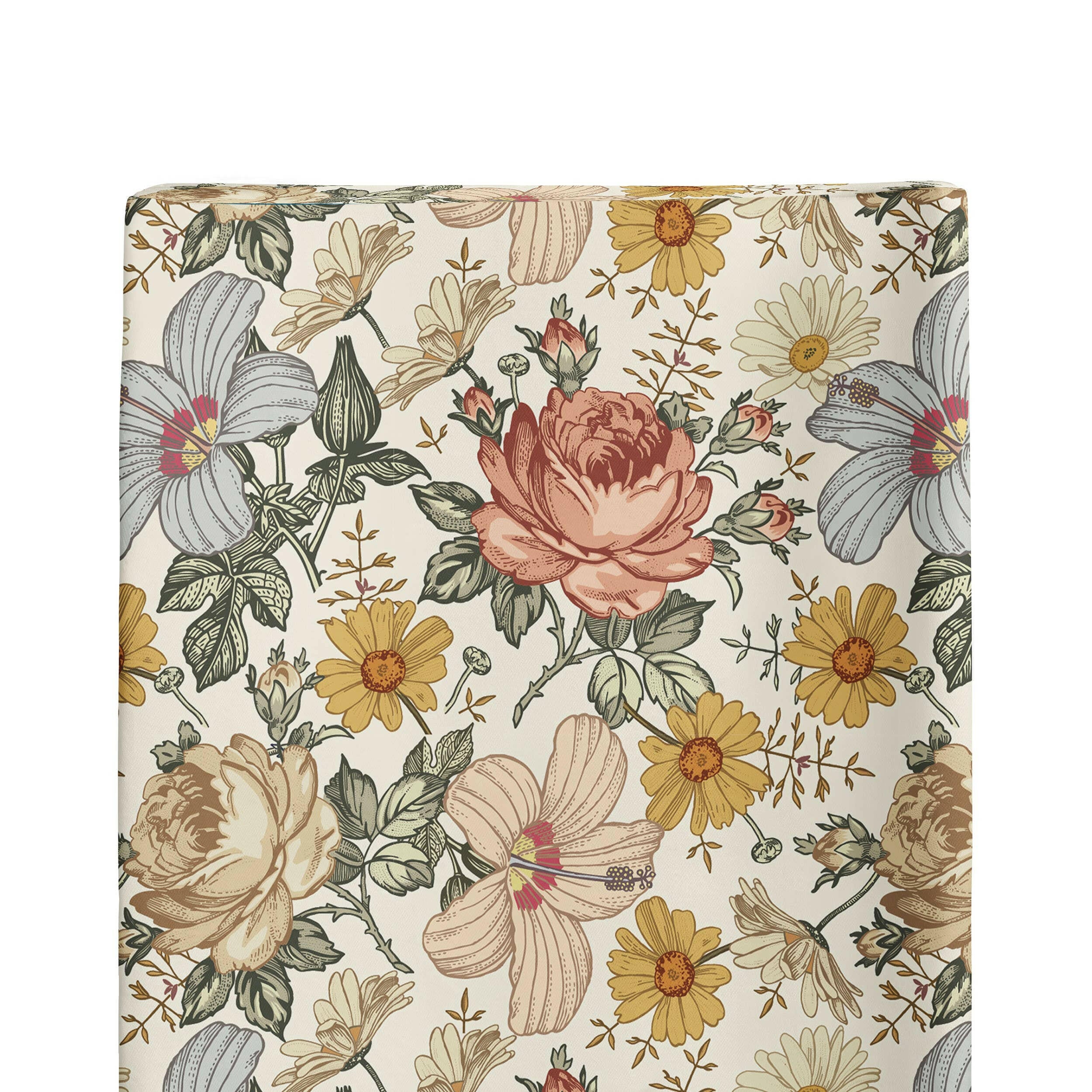 Changing Pad Cover - Vintage floral Baby Essentials JLIKA