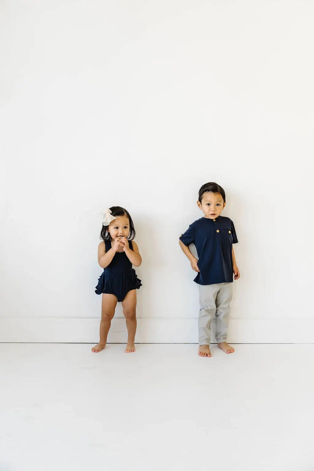 Isla Romper in Navy Ollie Jay