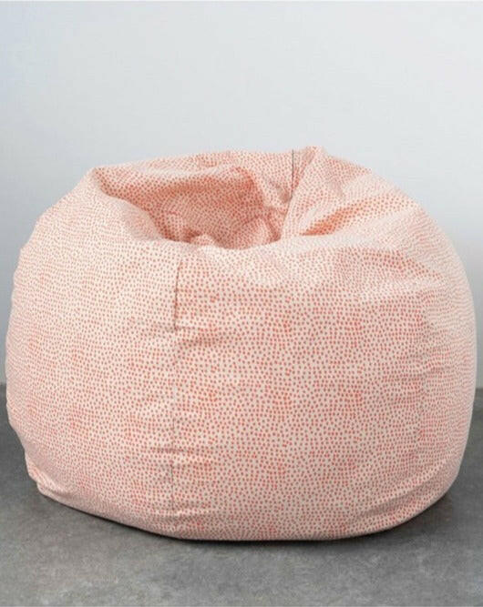 Cotton Printed Bean Bag w/ Polka Dots, Pink Children's Furniture Bloomingville Mini