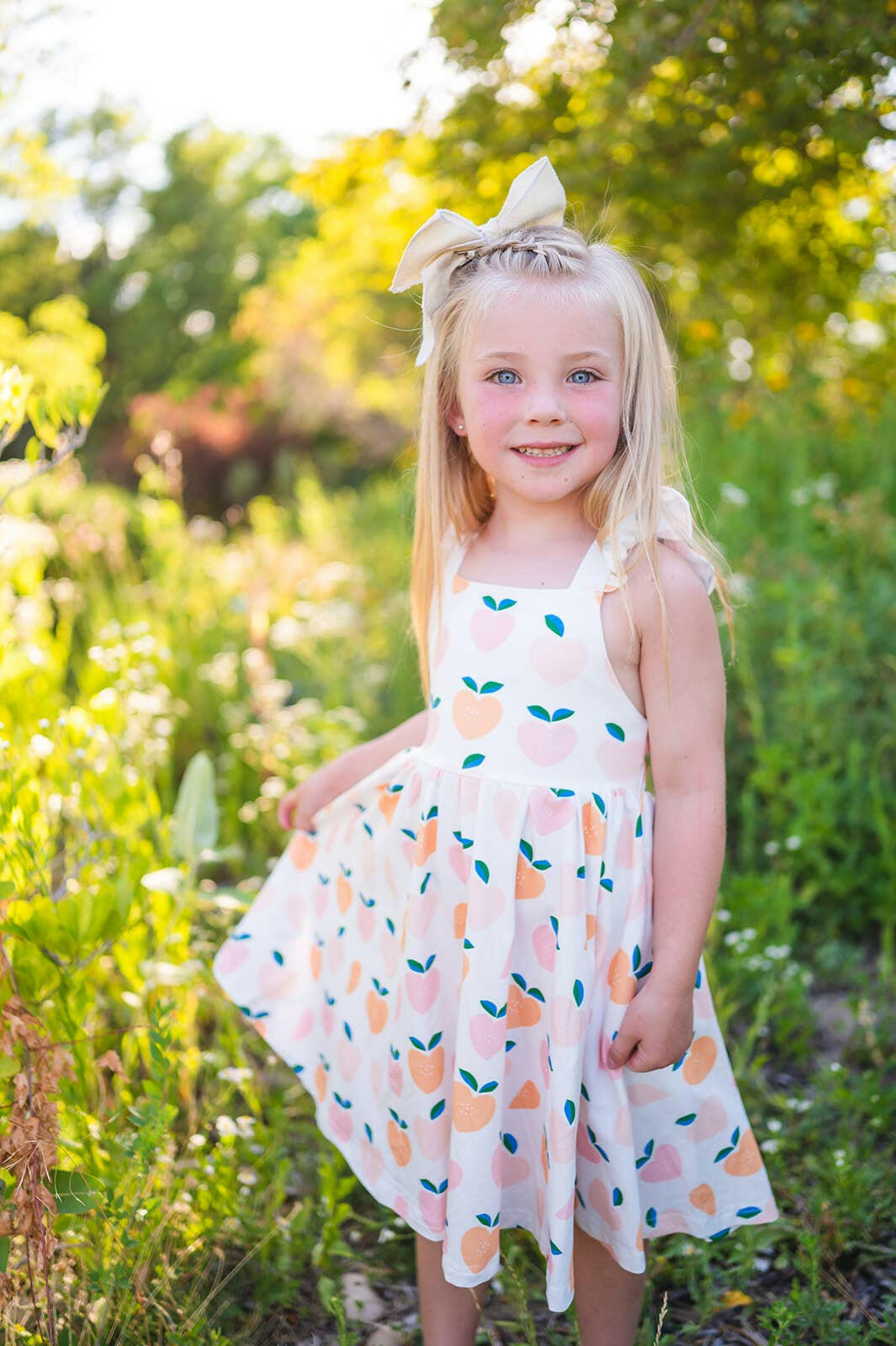 Rosita Dress in Sweet Peach Ollie Jay