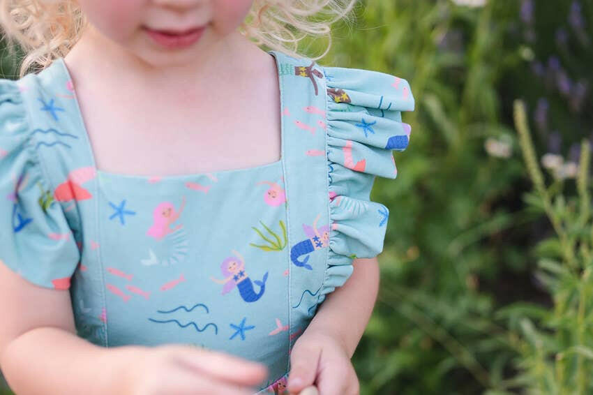 Emmy Romper in Mermaid romper Ollie Jay
