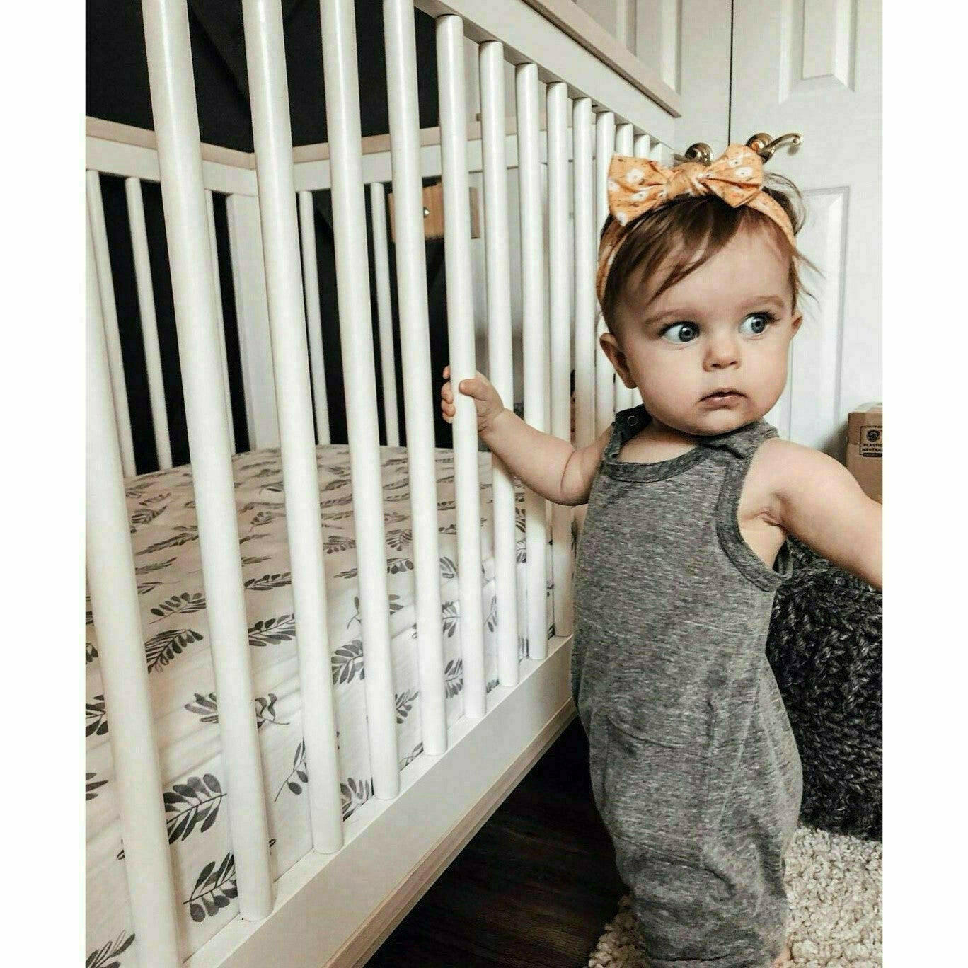 Baby Romper Heather Grey Rompers Be Mi Los Angeles