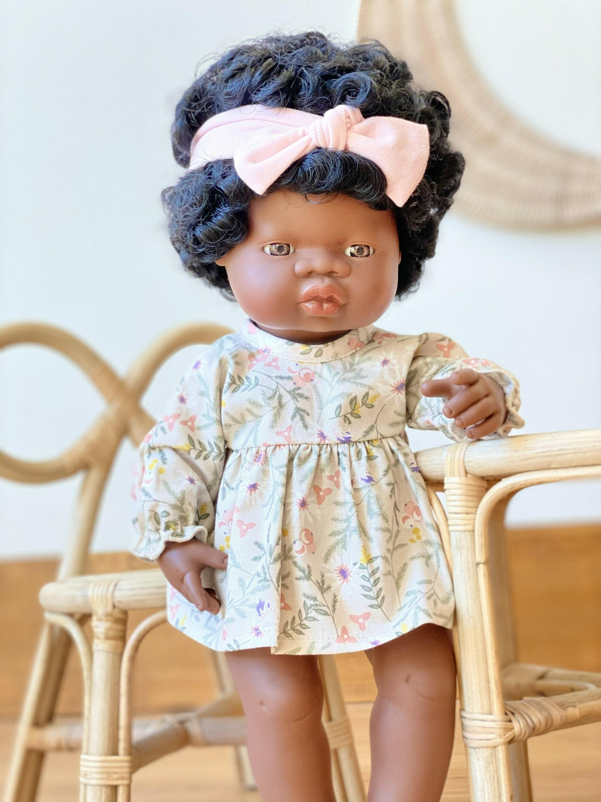 Cotton Doll Dress - Spring Floral Doll Clothing Little Wonder & Co.