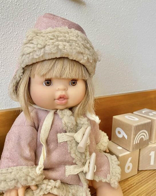 Blush Sherpa Doll Jacket Doll Clothing Minikane