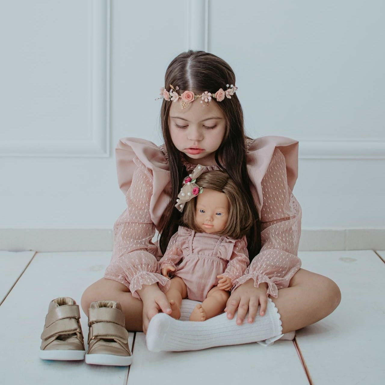 Baby Doll with Down Syndrome - Brunette Dolls Miniland