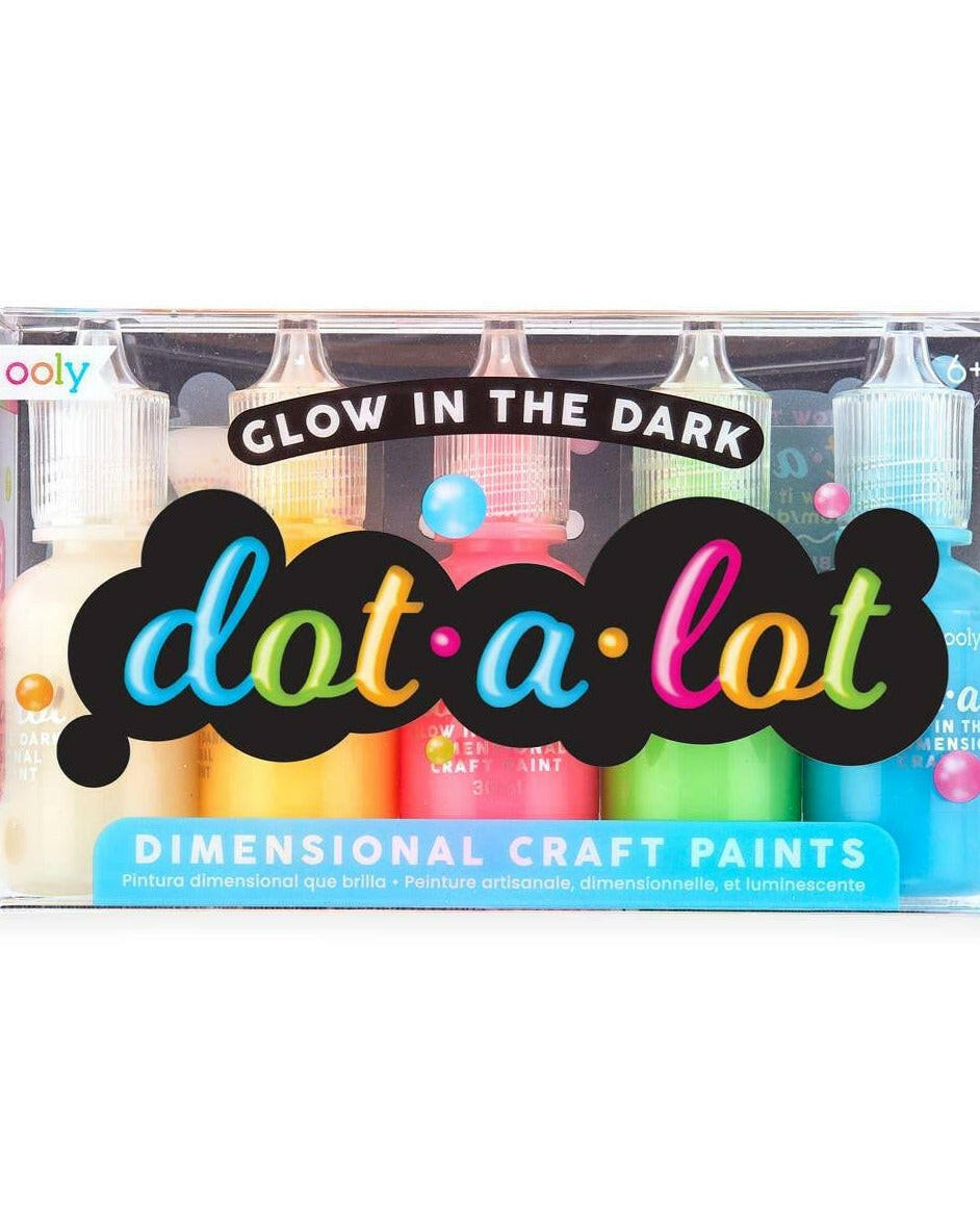 Dot A Lot Dimensional Craft Paint - Glow in the Dark Art Supplies OOLY - Art & School Supplies