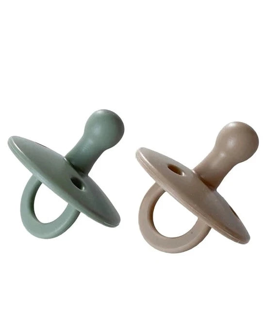 2 Pack Pacifier | Sage + Almond Baby Essentials Chewable Charm