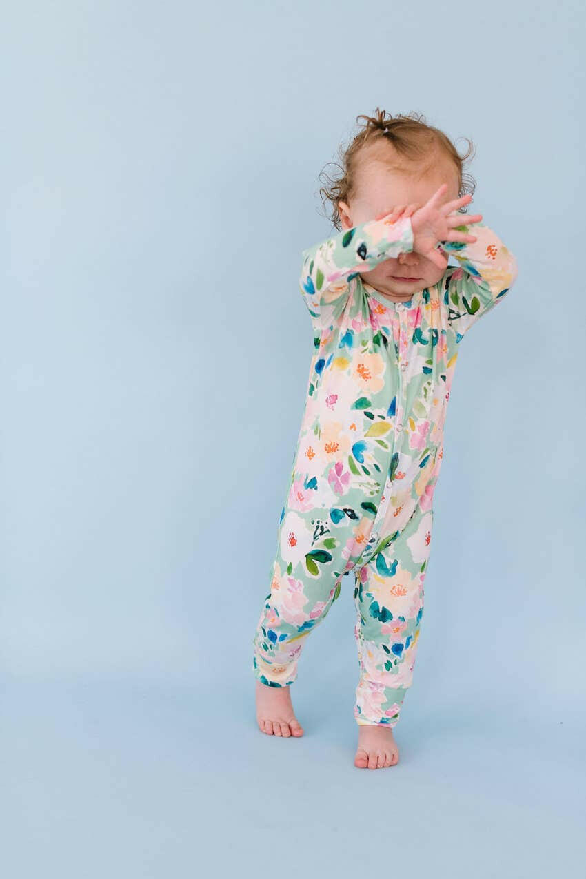 Baby Pajama in Watercolor Floral Ollie Jay
