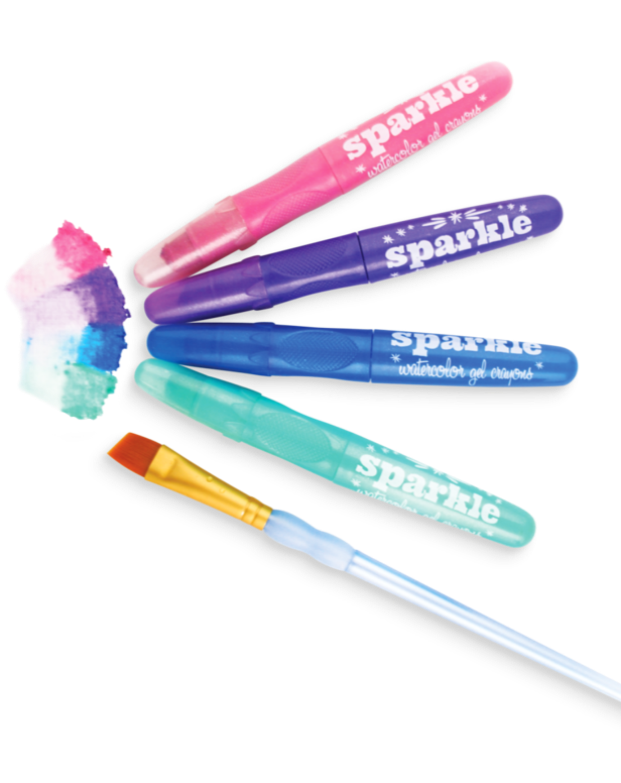 Rainbow Sparkle Watercolor Gel Crayons - Set of 12 Art Supplies OOLY - Art & School Supplies