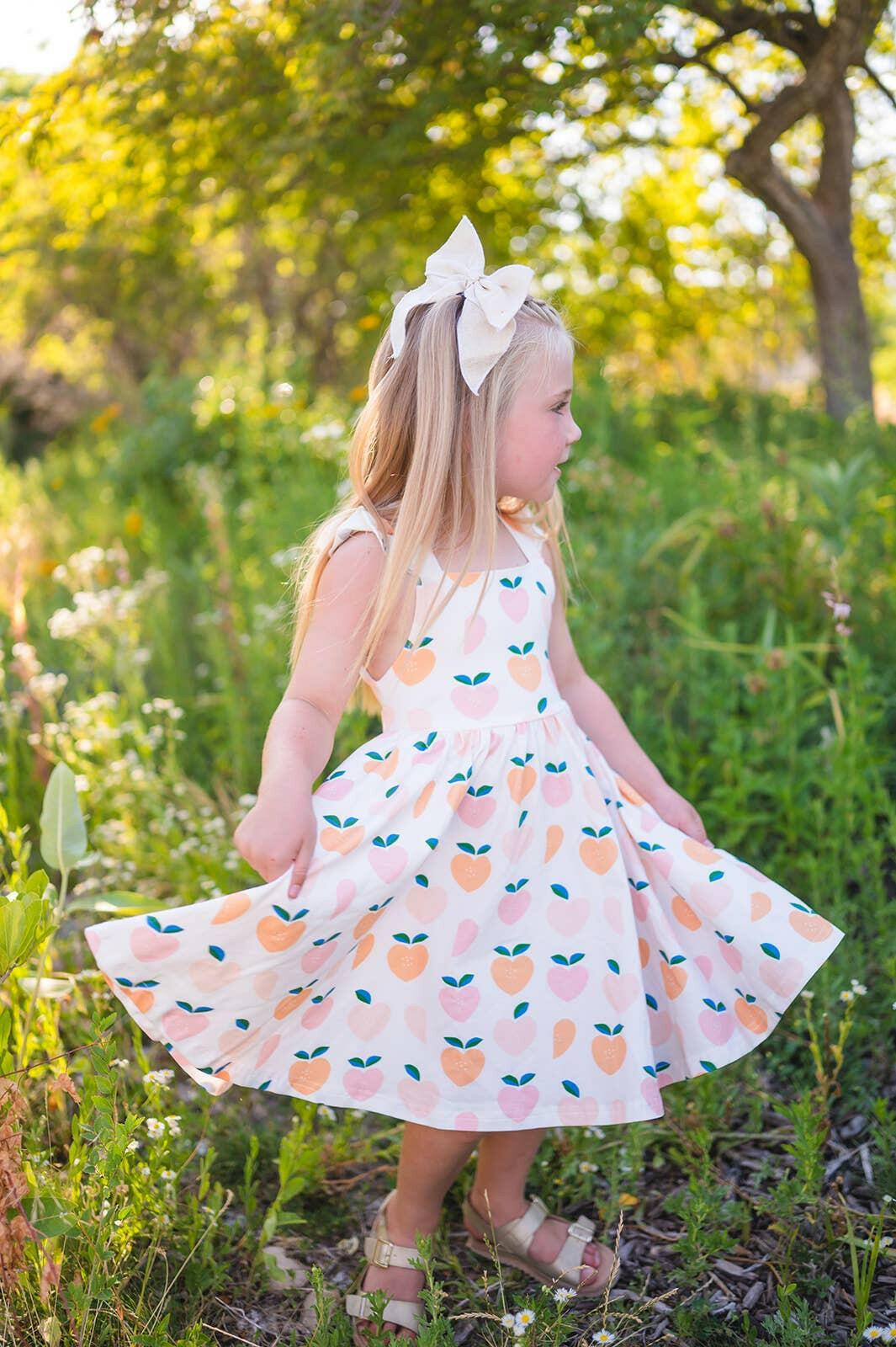 Rosita Dress in Sweet Peach Ollie Jay