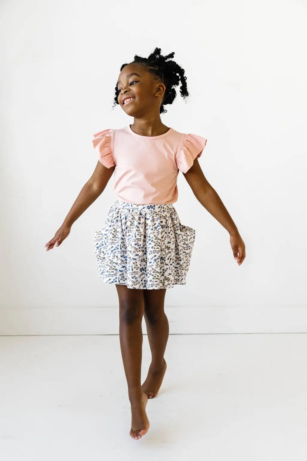 Pocket Skirt in Bird Song Dresses Ollie Jay