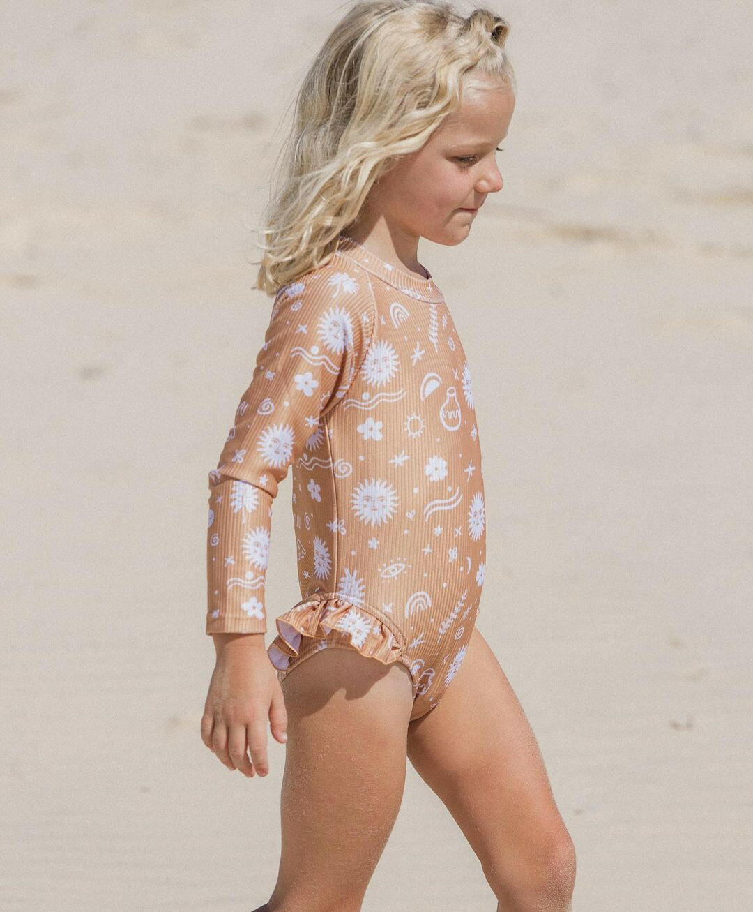 Zoe Rashguard Swimsuit - Terracotta Swimwear Salty Swimwear