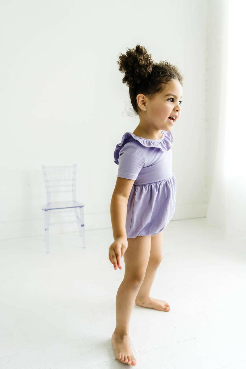 Harlow Romper in Lavender romper Ollie Jay