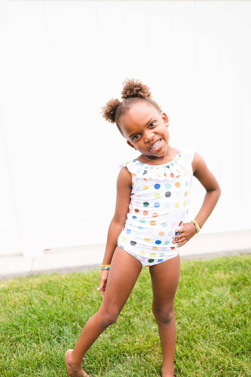 Lorelai Swim in Bold Dots Ollie Jay