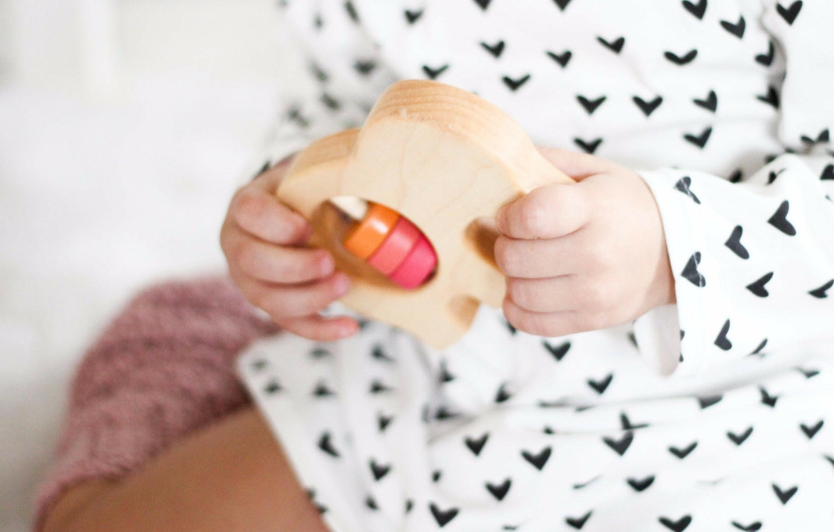 Elephant Wooden Baby Rattle Rattles Bannor Toys