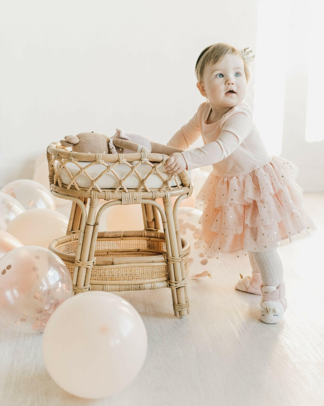 Aria Doll Rattan Changing Table Doll Furniture Ellie & Becks Co.