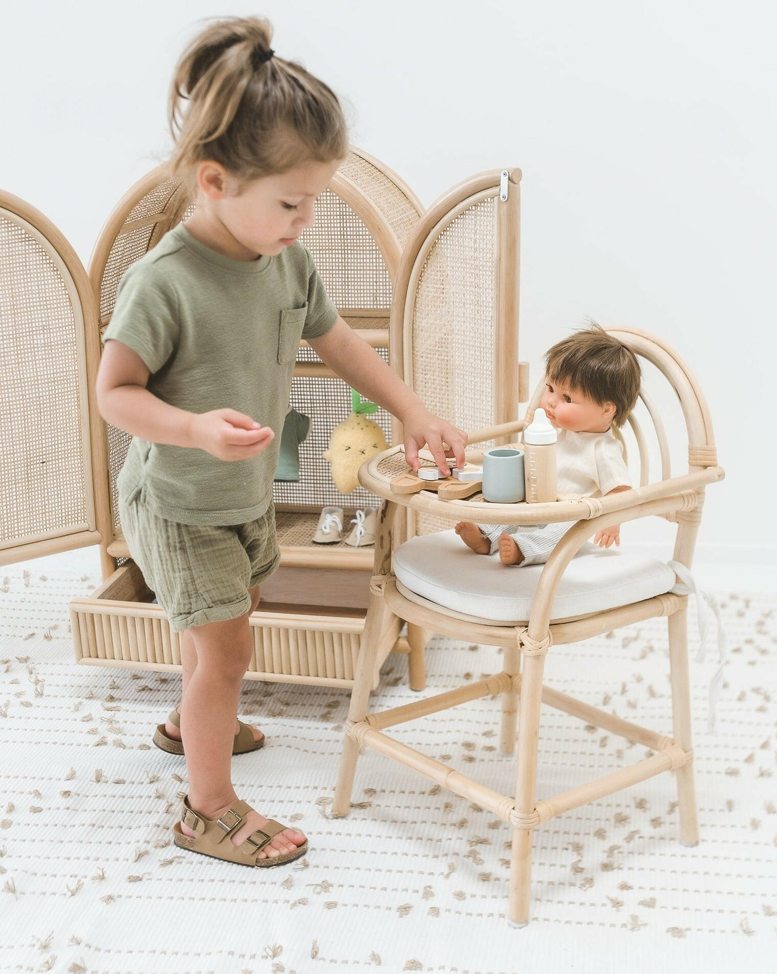Beckett Doll Highchair Doll Furniture Ellie & Becks Co.