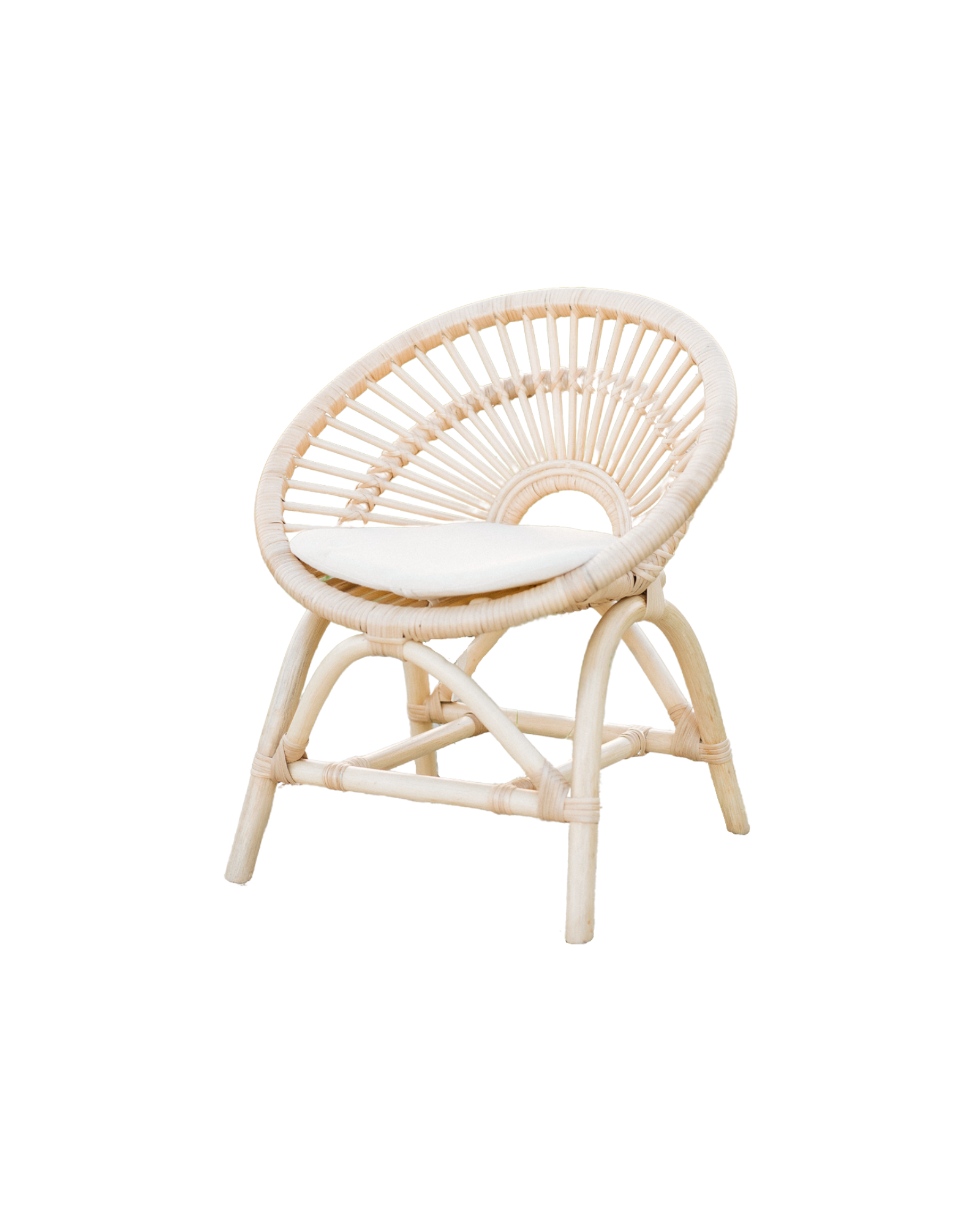 Rainbow Rattan Kids Chair - Natural Furniture Ellie & Becks Co.