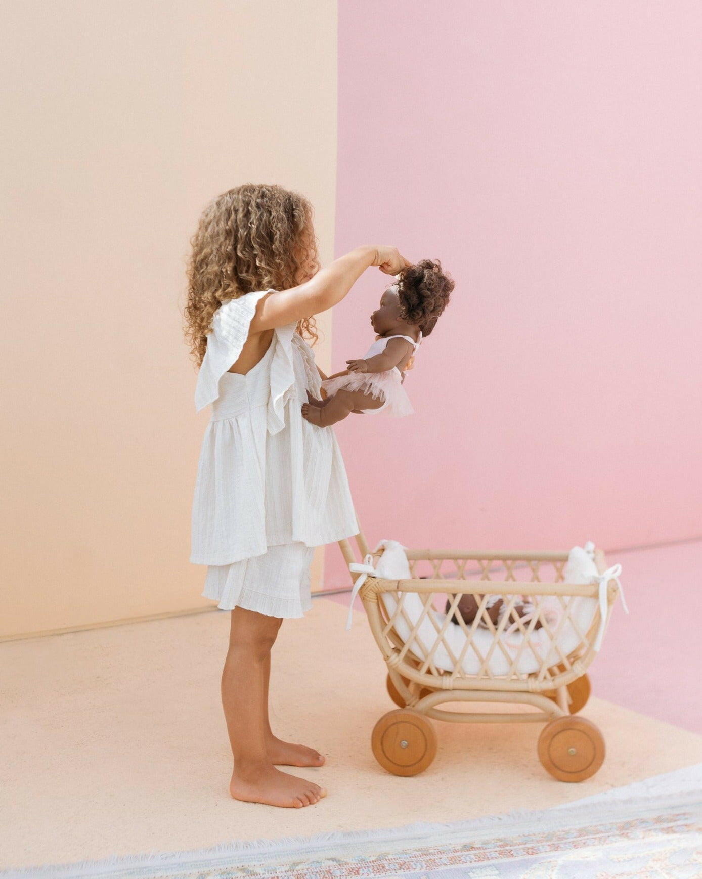 Clara Cart Natural Doll Furniture Ellie & Becks Co.