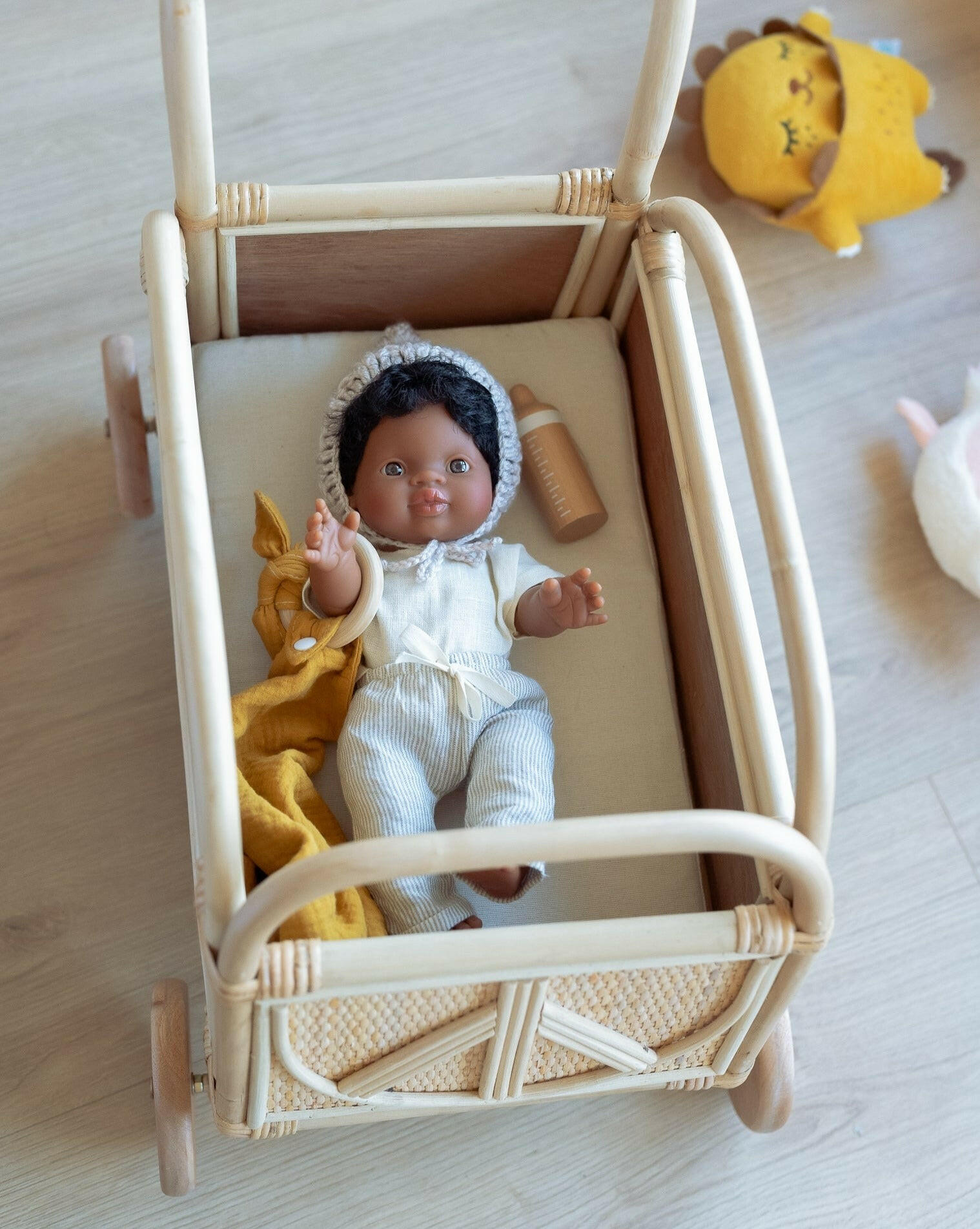 Ollie Rattan Push Car Doll Furniture Ellie & Becks Co.