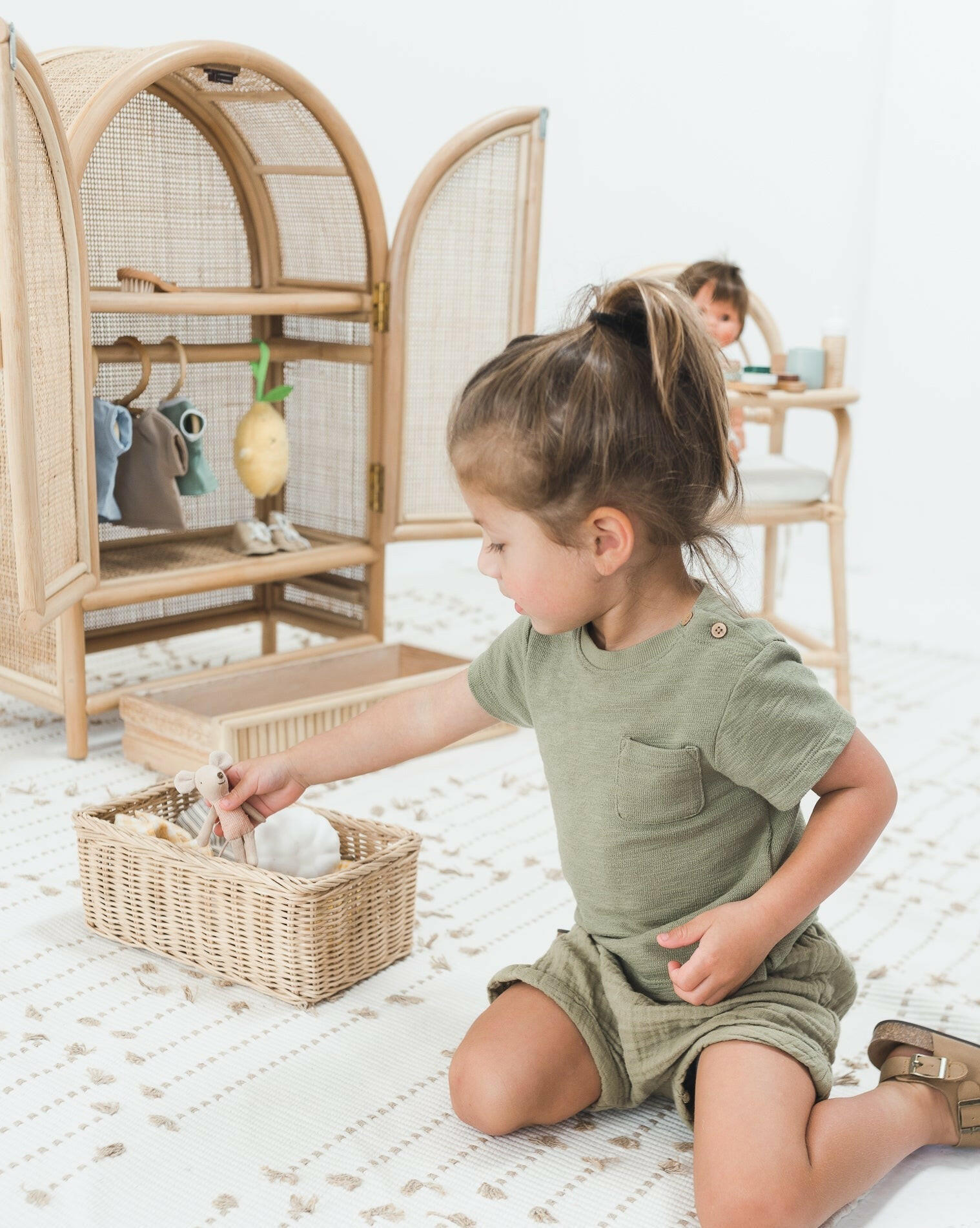 Small Rattan Baskets (set of 3) Organization Ellie & Becks Co.