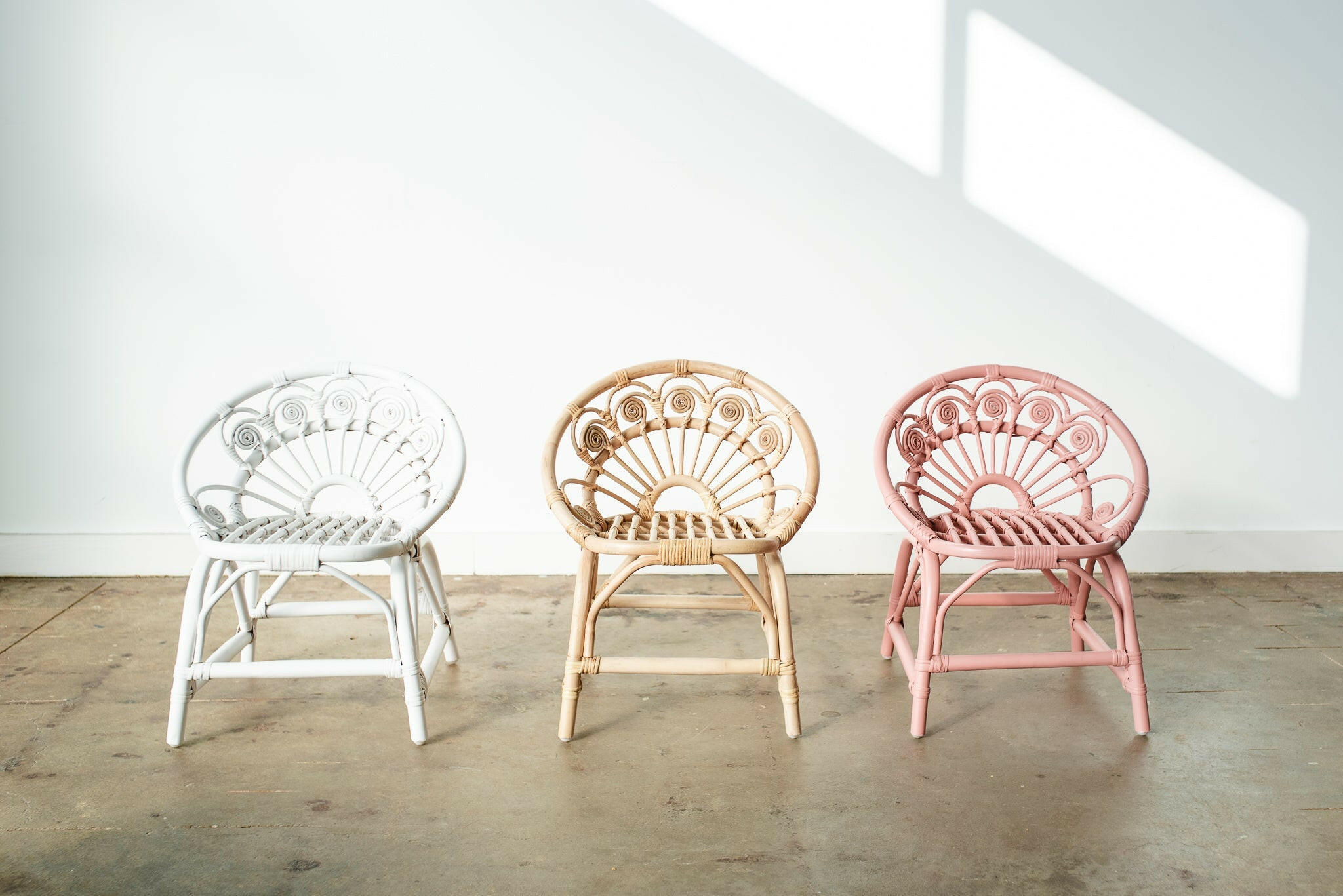 Dahlia Rattan Kids Chair Furniture Ellie & Becks Co.