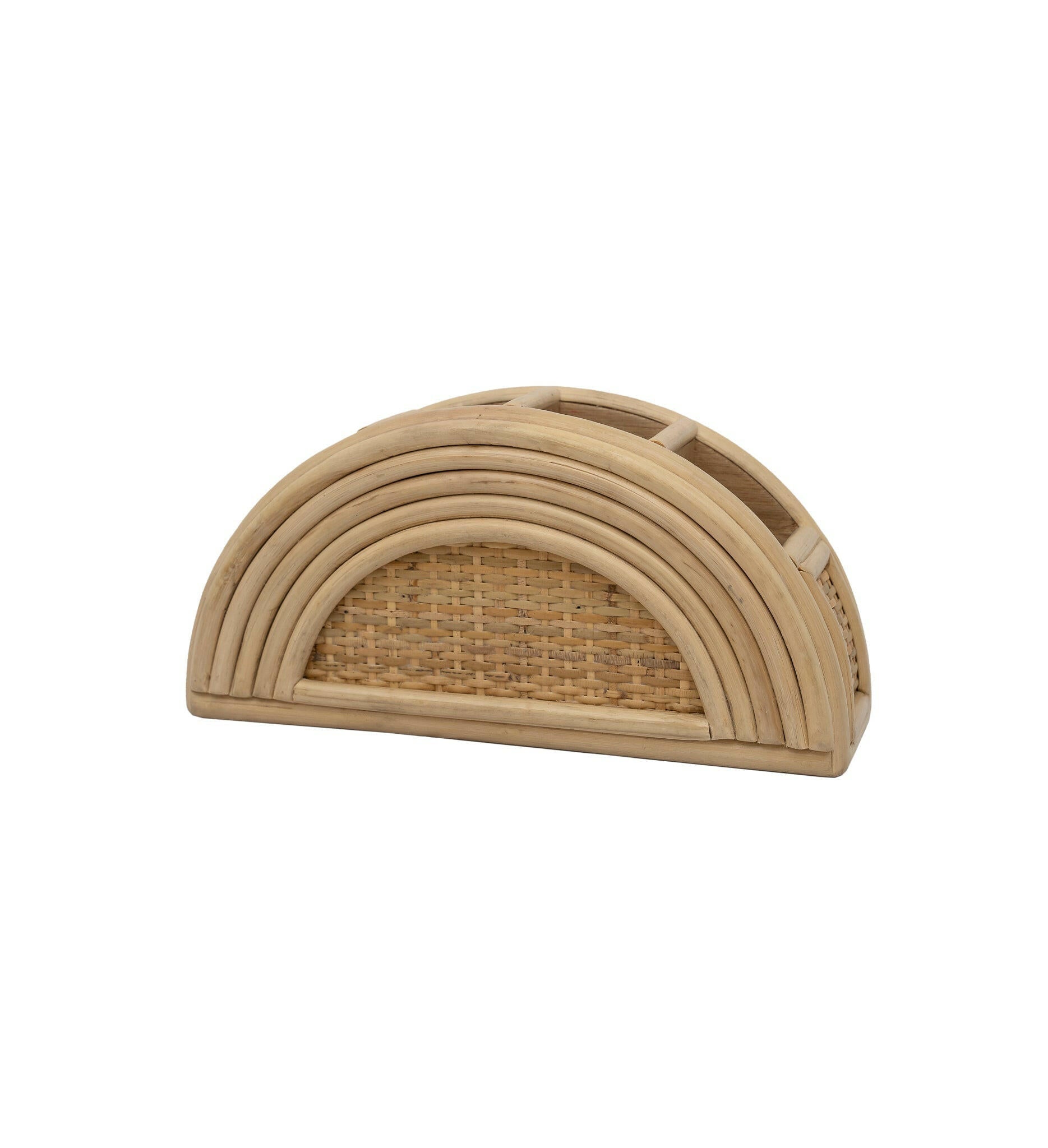 Rattan Rainbow Desk Organizer Organization Ellie & Becks Co.