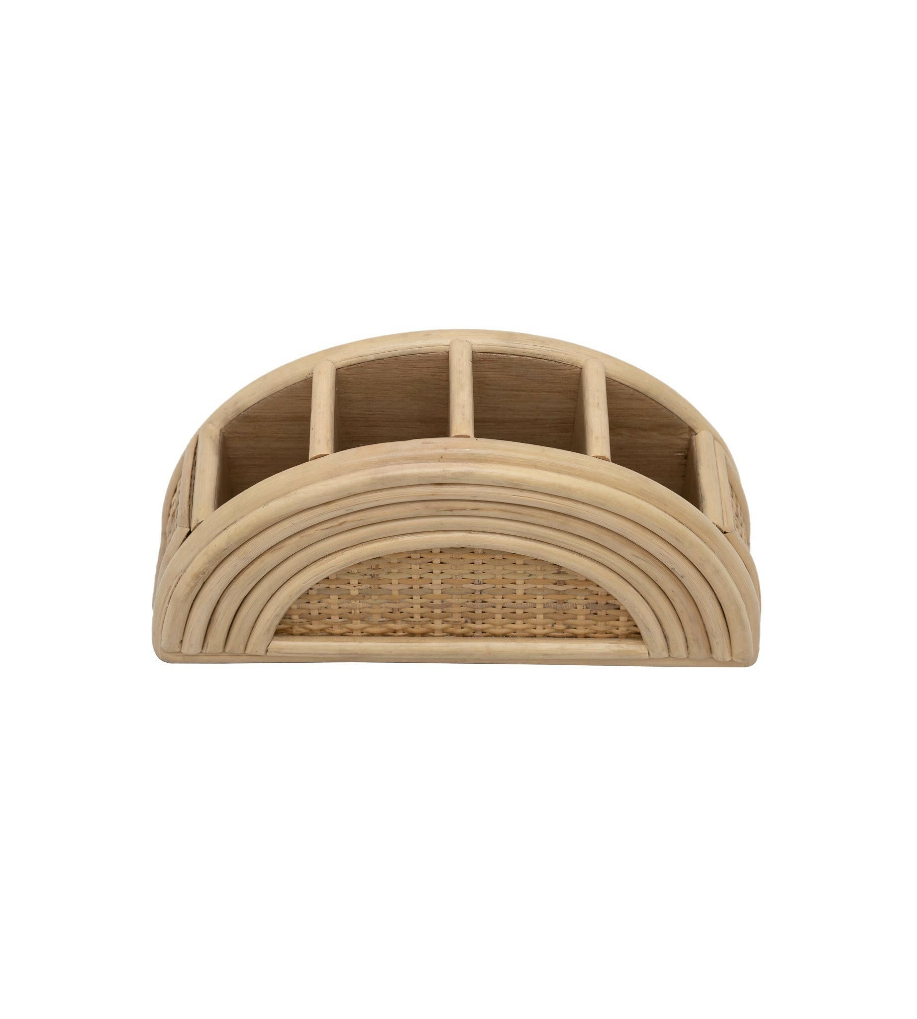 Rattan Rainbow Desk Organizer Organization Ellie & Becks Co.