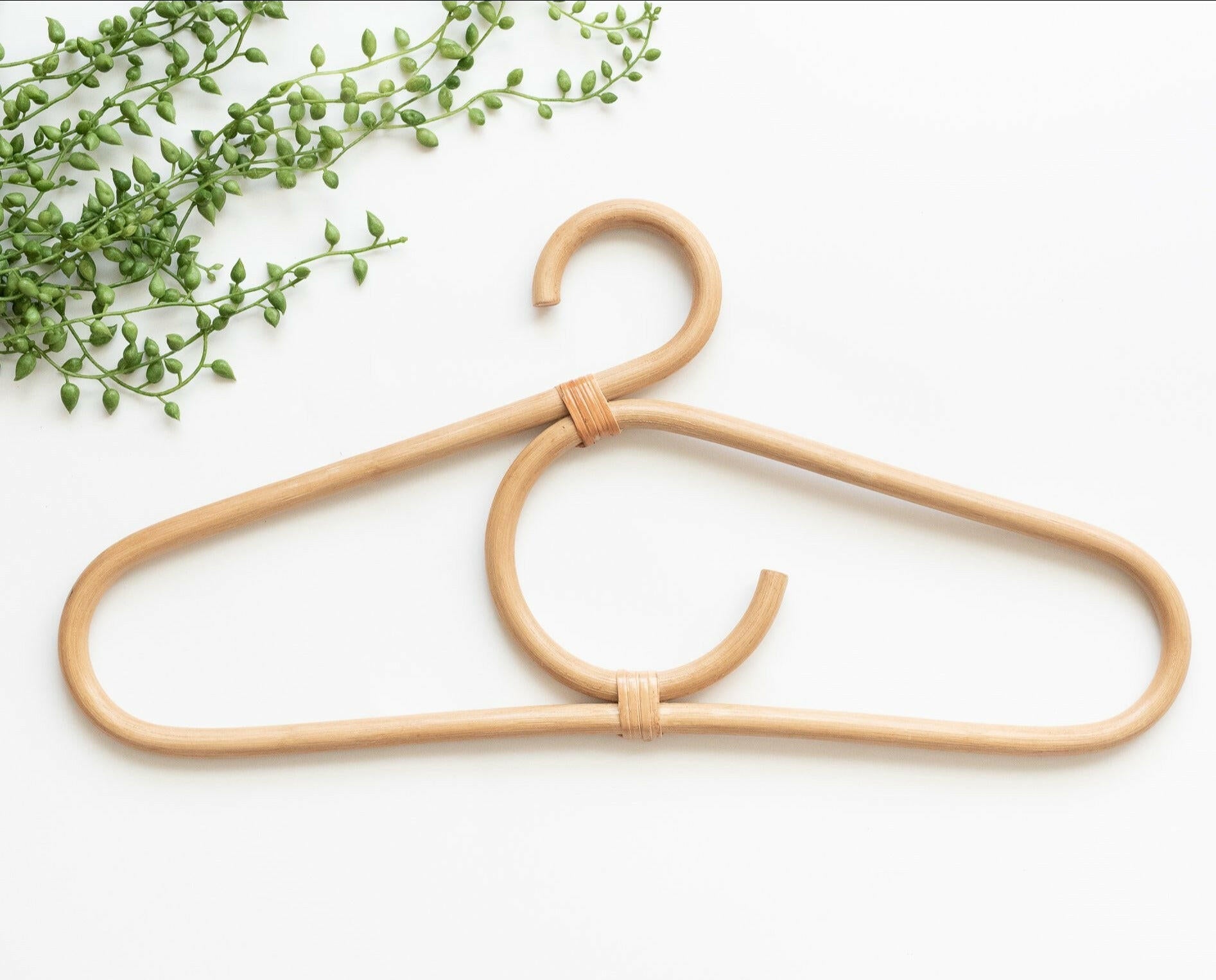 Rattan Full Sized Hangers Organization Ellie & Becks Co.