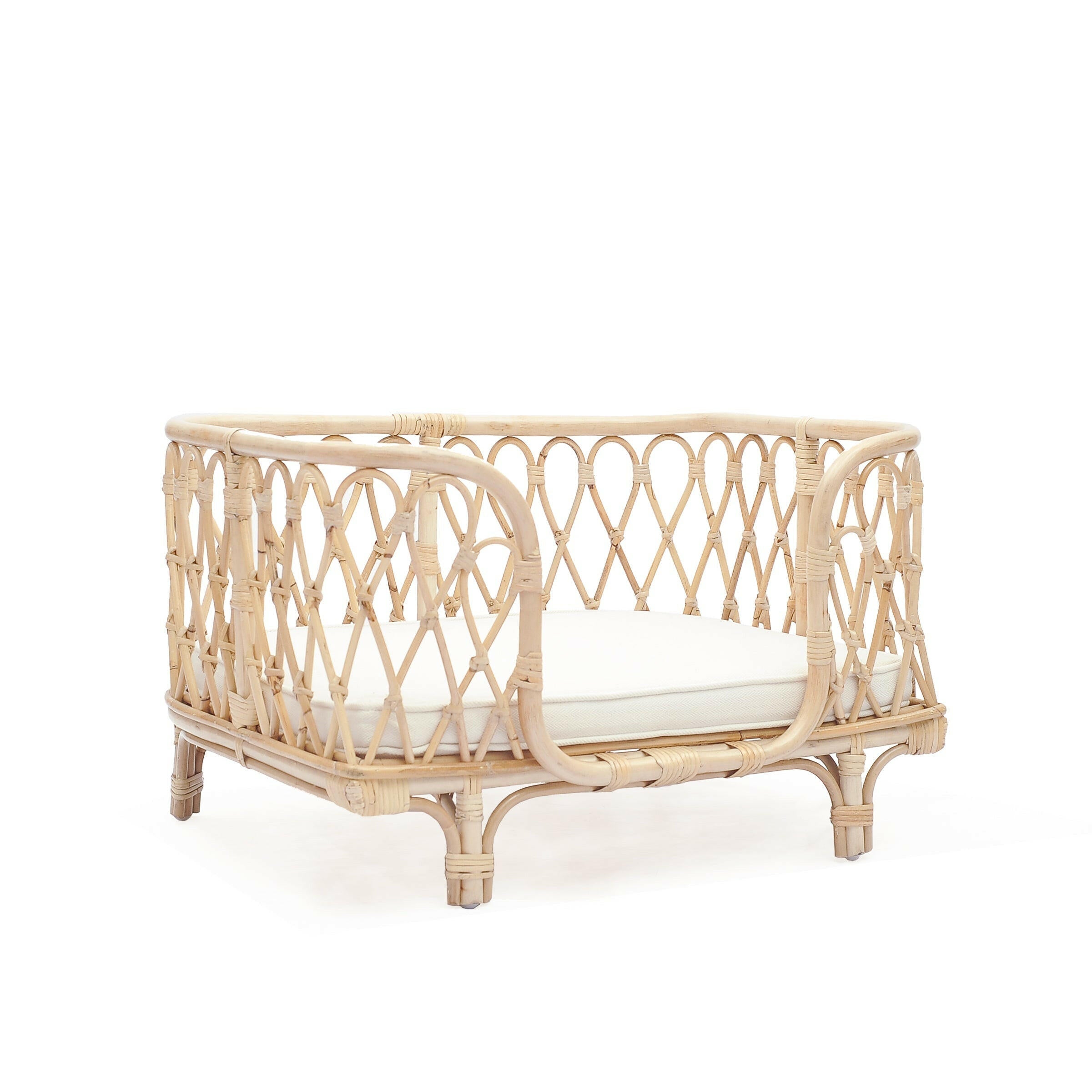Everett Rattan Pet Bed Furniture Ellie & Becks Co.