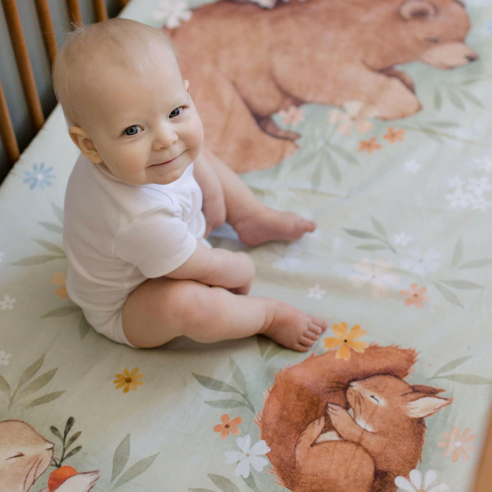 Enchanted Meadow Standard Size Crib Sheet Crib sheets Rookie Humans