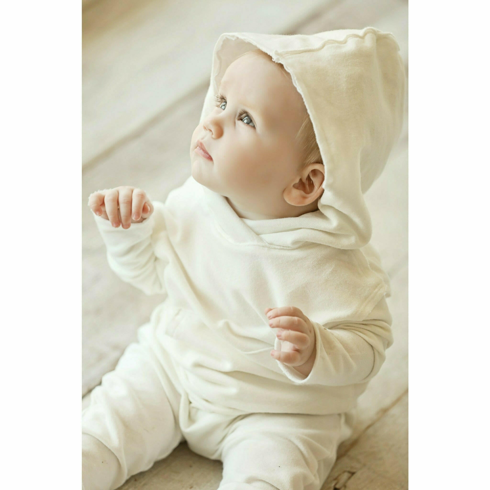 Organic Baby Benji Hoodie Cream Sweatshirts Be Mi Los Angeles