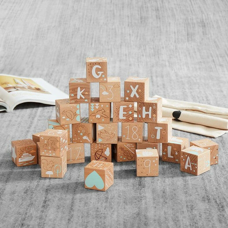 Keepsake Etched Baby Blocks Educational Wonder & Wise