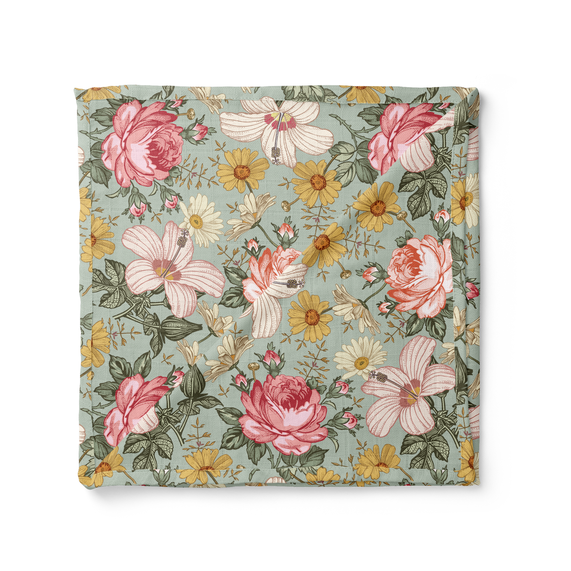 Muslin Swaddle Baby Blanket – Sea Foam Swaddle Mini Scout, LLC Sea Foam