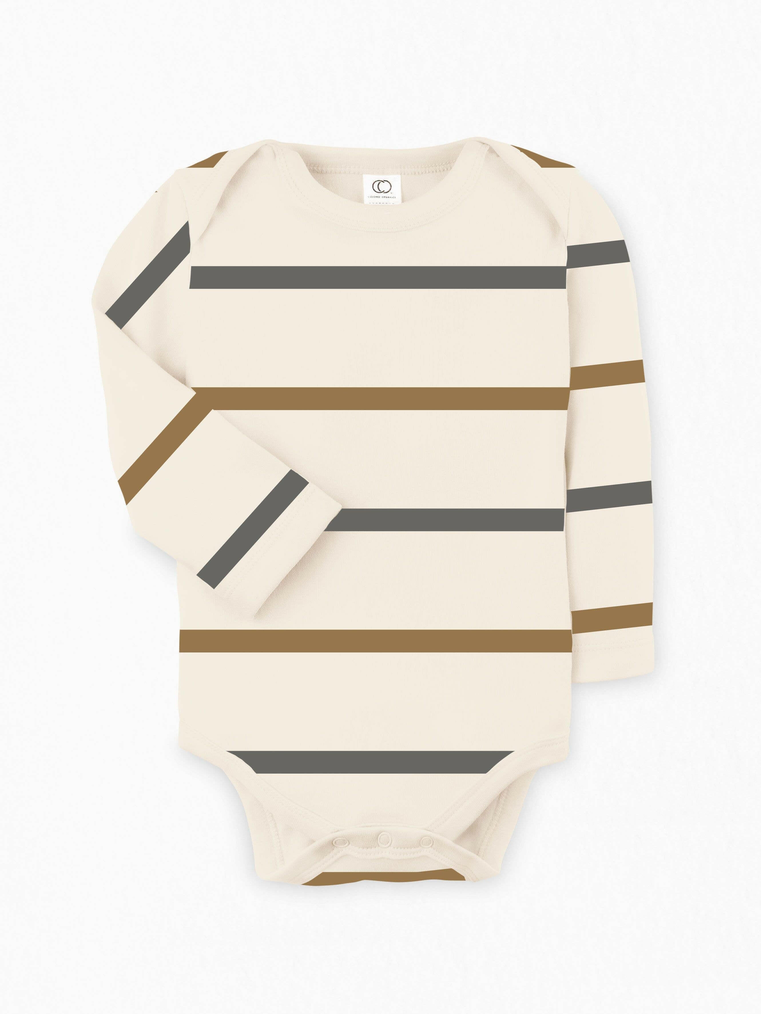 River Organic Cotton Bodysuit - Reno Stripe Baby Clothing Colored Organics