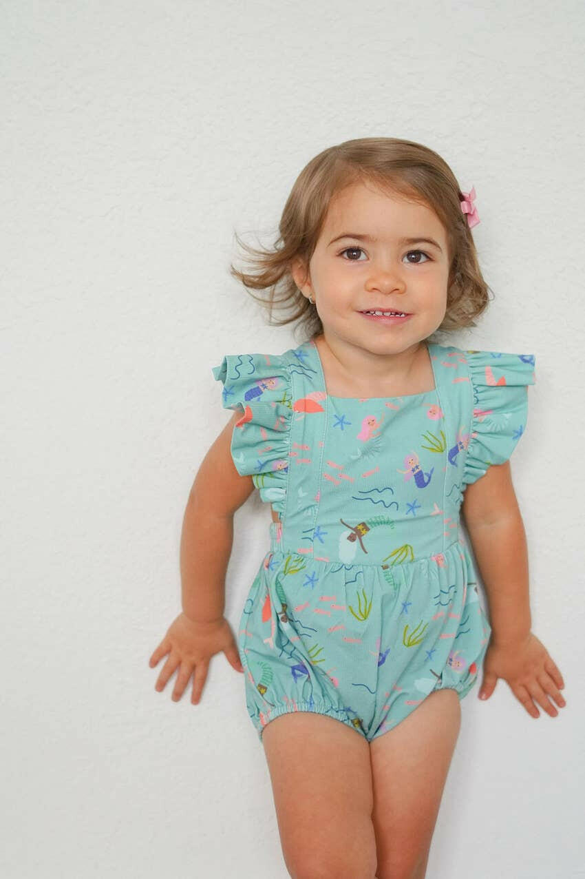 Emmy Romper in Mermaid romper Ollie Jay
