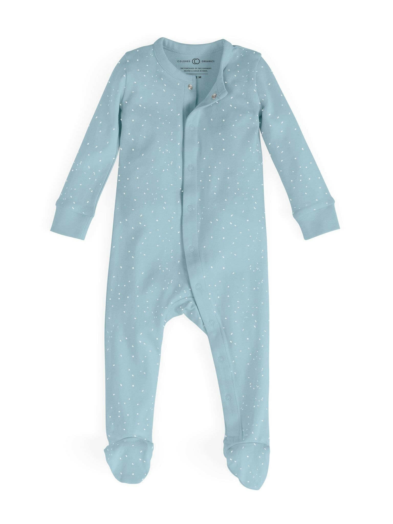 Skylar Footed Sleeper - Speckle Baby Clothing Colored Organics